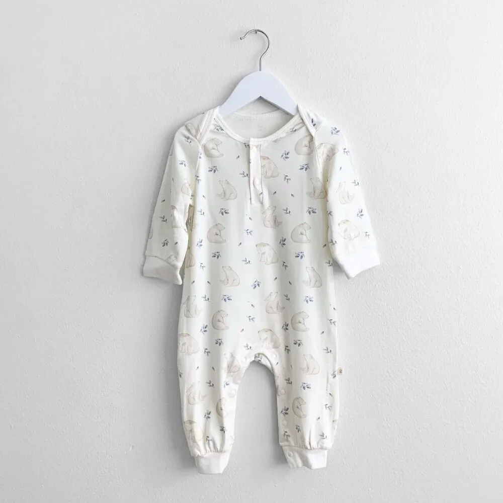 NWT Cute Baby Sleep N' Play Pajamas Romper One-Piece Bodysuit Polar Bear 18-24M